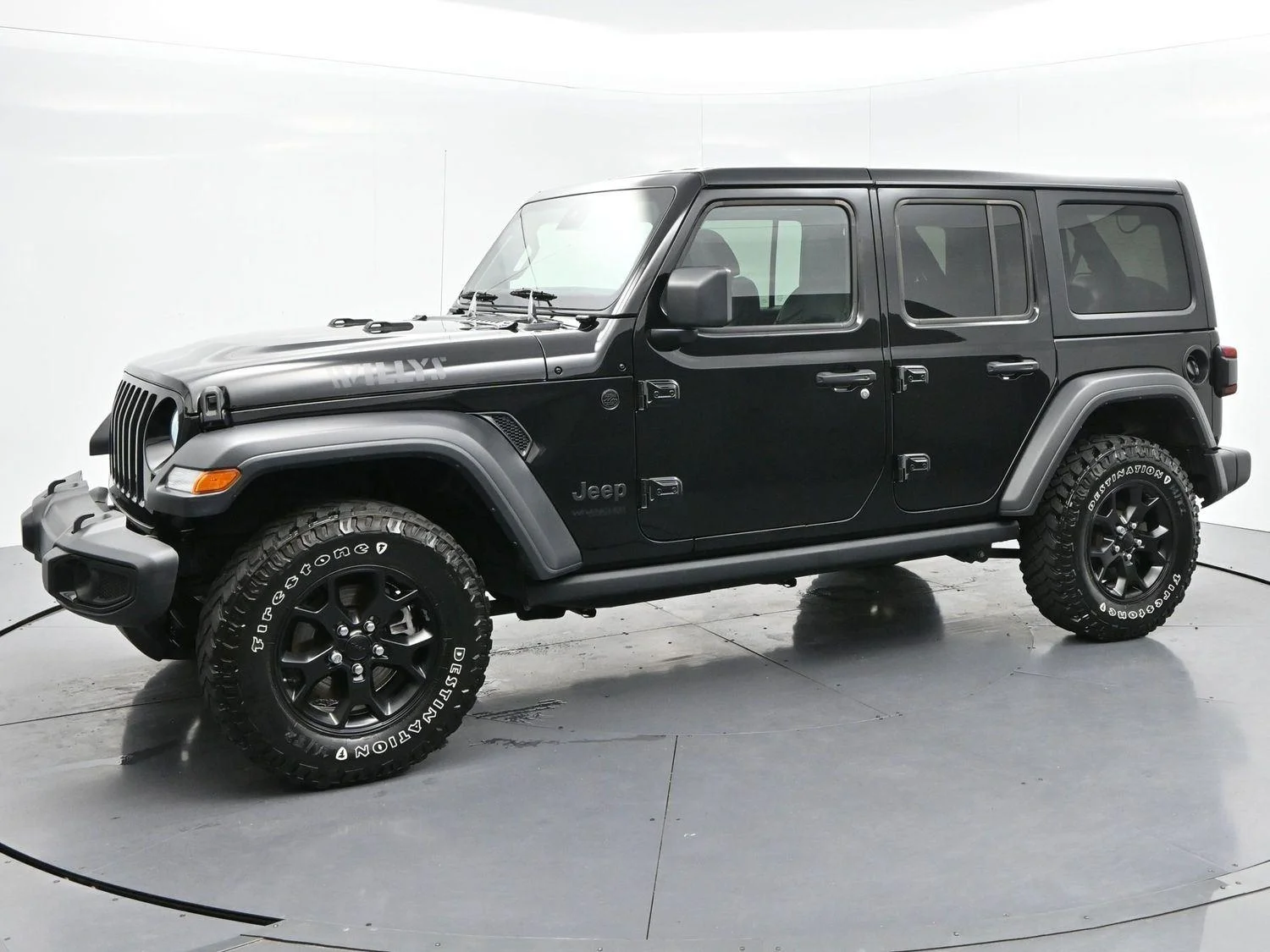 Used 2022 Black Clearcoat Jeep Unlimited Willys image 4