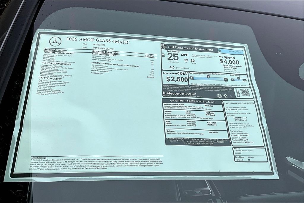 New 2026 Mountain Grey Metallic Mercedes-Benz GLA 35 AMG® image 28