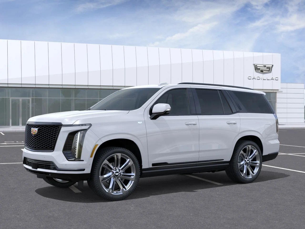 New 2026 Vibrant White Tricoat Cadillac 4WD Sport image 3
