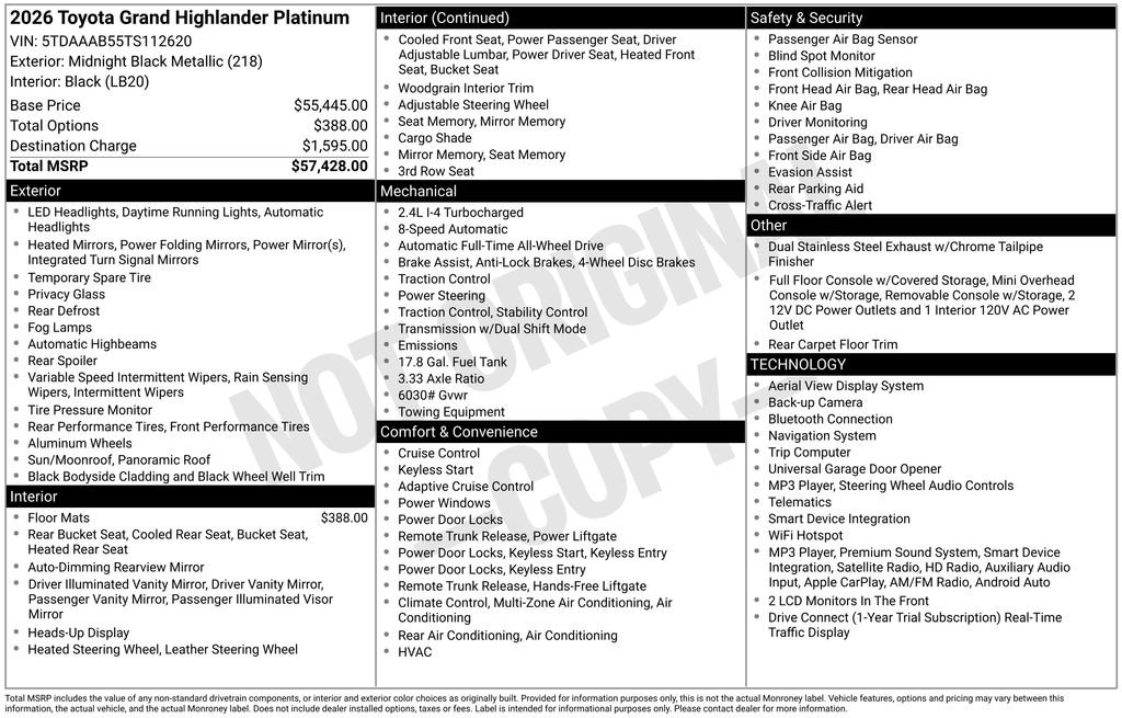 Used 2026 Black Toyota Platinum image 6