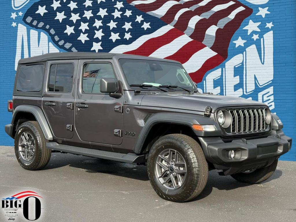 New 2026 Granite Crystal Metallic Clear-Coat Exterior Paint Jeep 4-Door Sport S 4x4 image 1