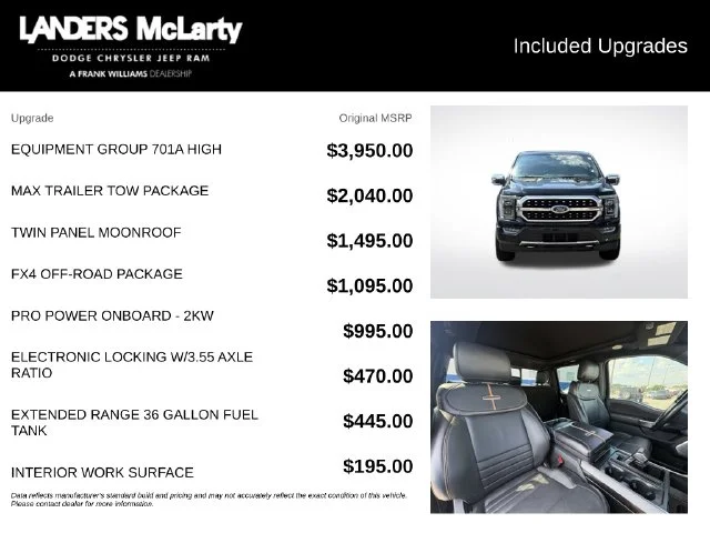 Used 2023 Black Ford Platinum image 15