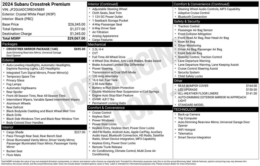 Certified Used 2024 Crystal White Pearl Subaru Premium image 5