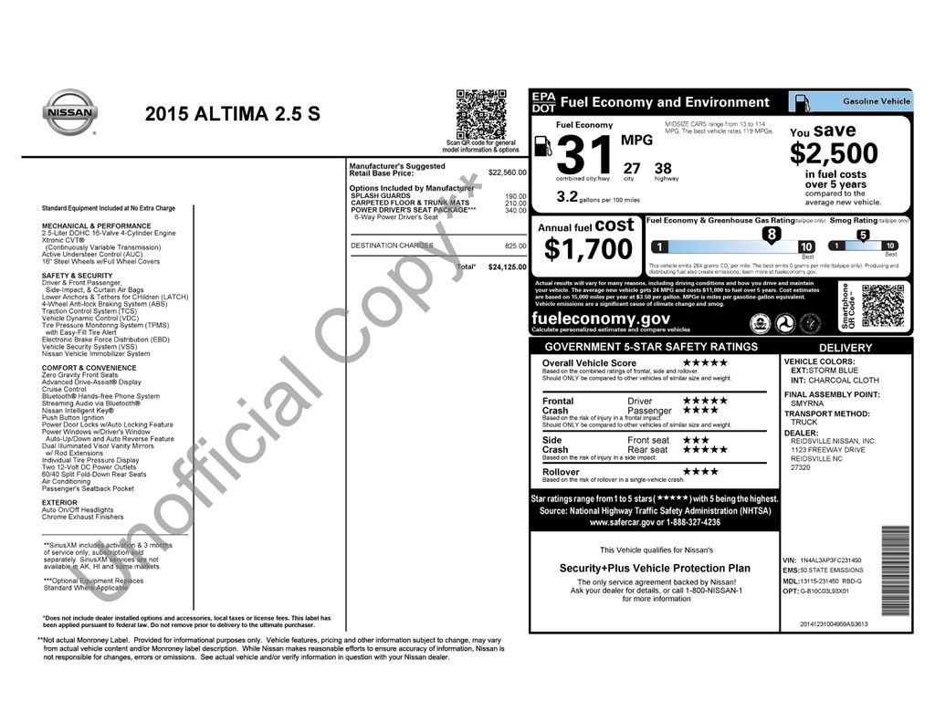 Used 2015 Blue Nissan 2.5 S image 19