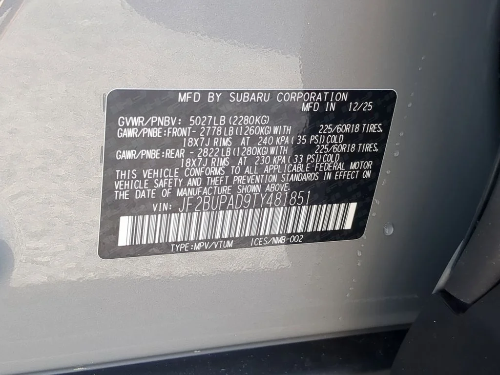 New 2026 RIVER ROCK PEARL Subaru Premium image 32
