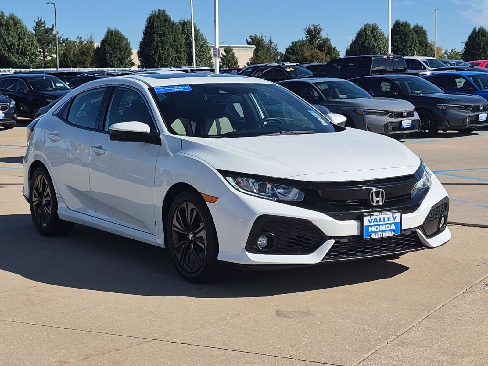 Certified Used 2019 White Orchid Pearl Honda EX Hatchback image 4
