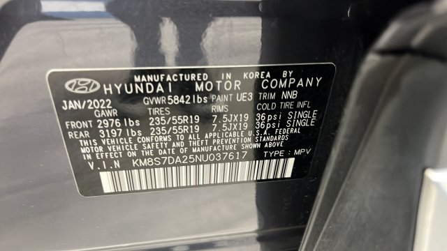 Used 2022 Lagoon Blue Hyundai Limited image 28