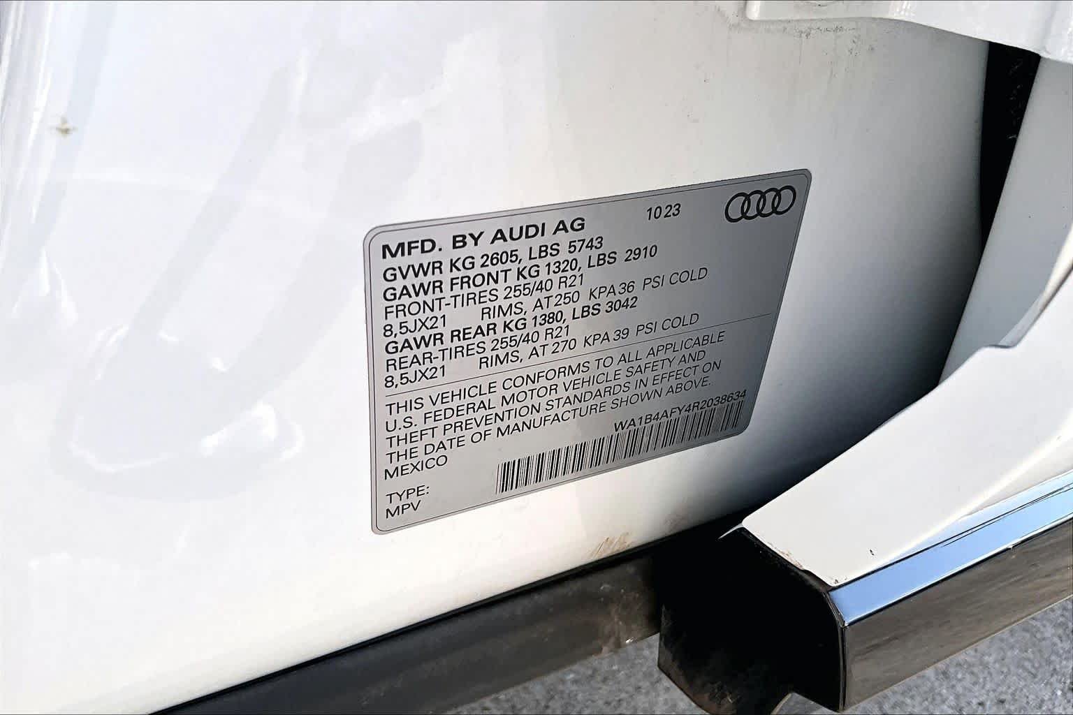 Used 2024 Glacier White Metallic Audi Premium Plus image 33
