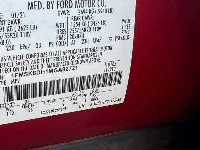 Used 2021 Rapid Red Metallic Tinted Clearcoat Ford  image 24