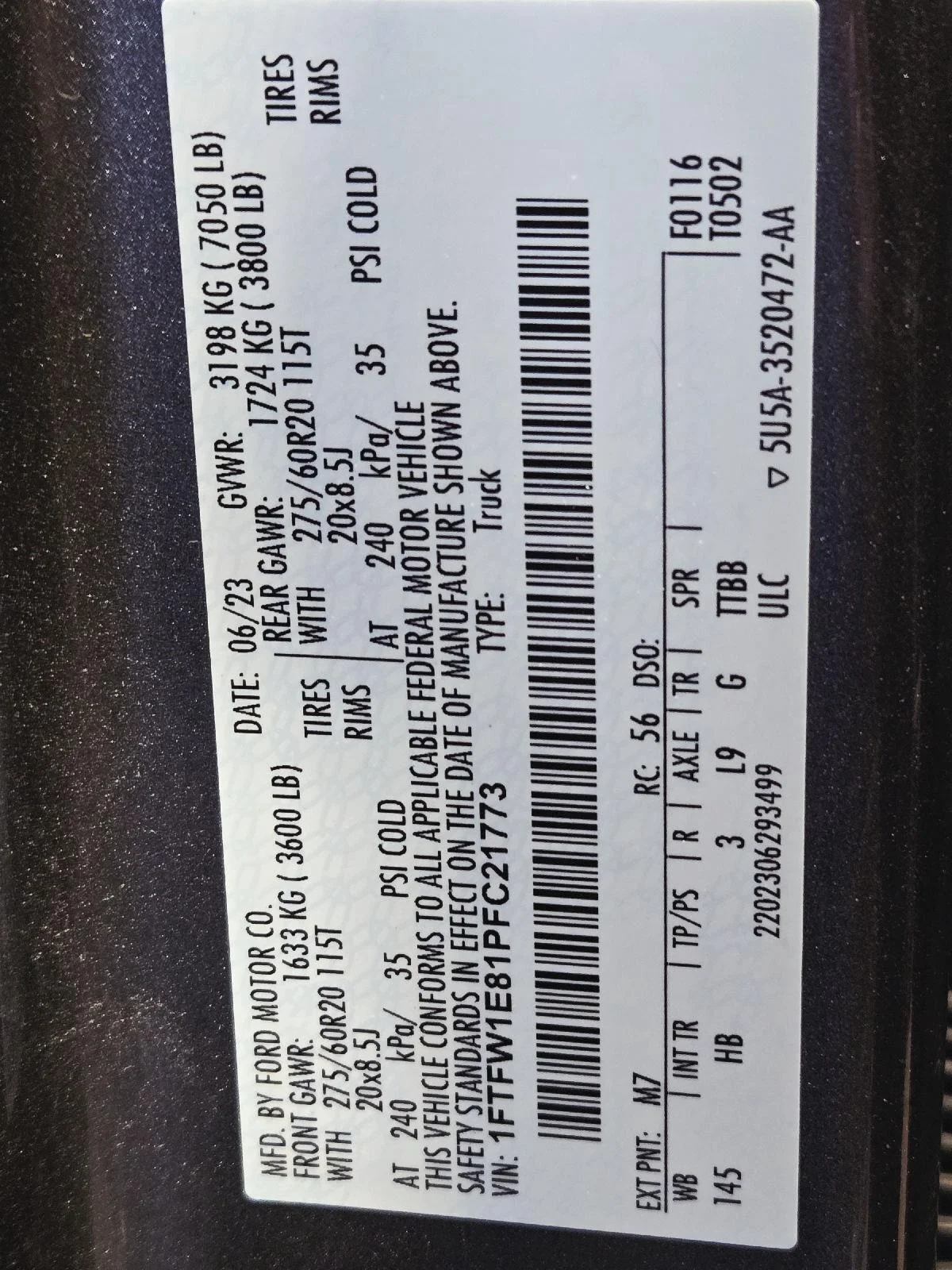 Used 2023 Carbonized Gray Ford LARIAT image 67