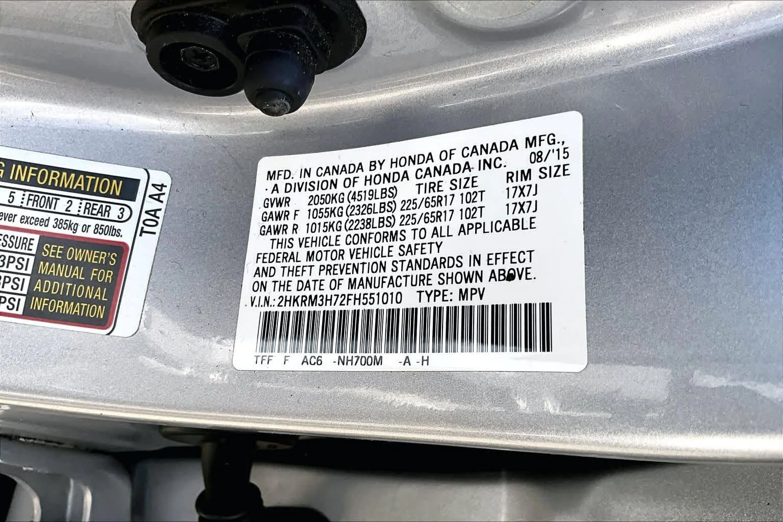 Used 2015 Alabaster Silver Metallic Honda EX-L image 33