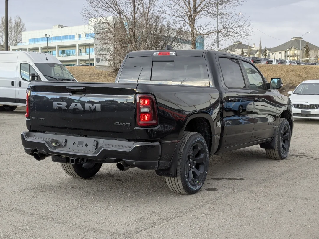 New 2026 Black RAM Sport - - Panoramic Sunroof - Sport Performance Hood - Hurricane Turbo - 3.92 Axle & More! image 8