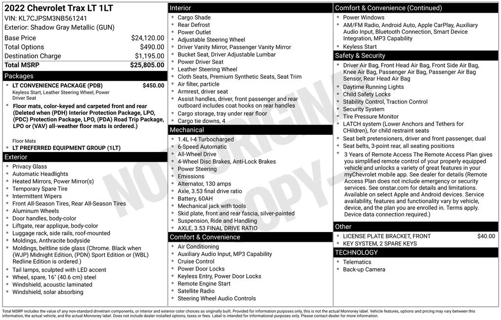 Used 2022 Gray Chevrolet LT image 6