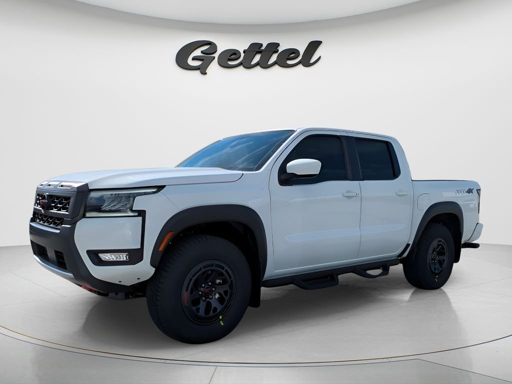 Glacier White 2026 Nissan Frontier PRO-4X Crew Cab 4WD Pickup Truck Four-Wheel Drive 9-Speed Automatic Overdrive