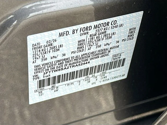 New 2026 Gray Metallic Ford Lariat image 20