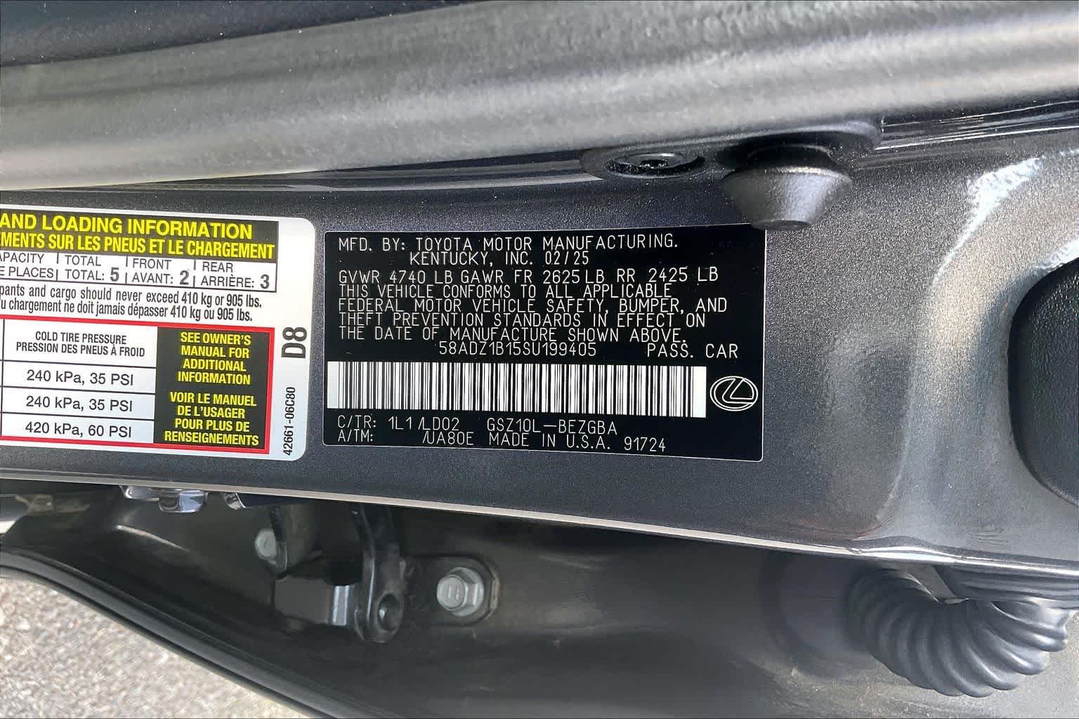Used 2025 Cloudburst Gray Lexus  image 31