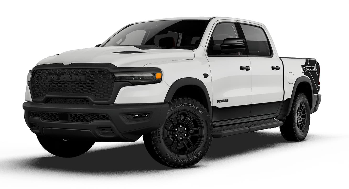New 2027 Bright White Clear-Coat Exterior Paint RAM REBEL image 13