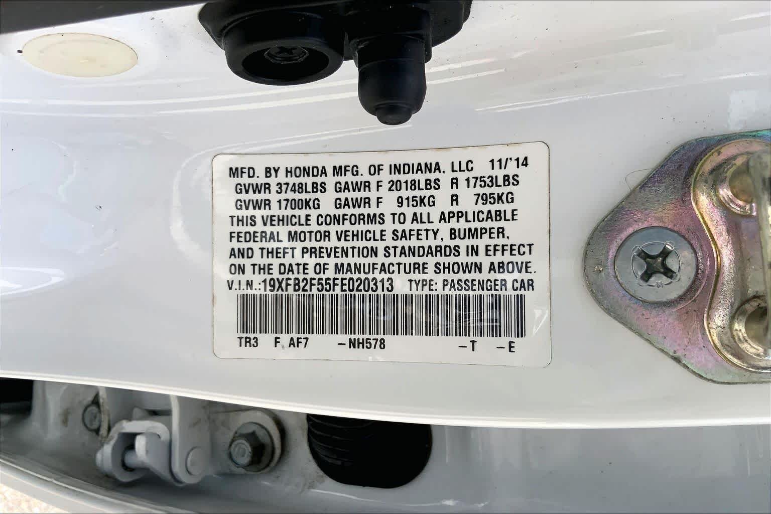 Used 2015 Taffeta White Honda LX image 34
