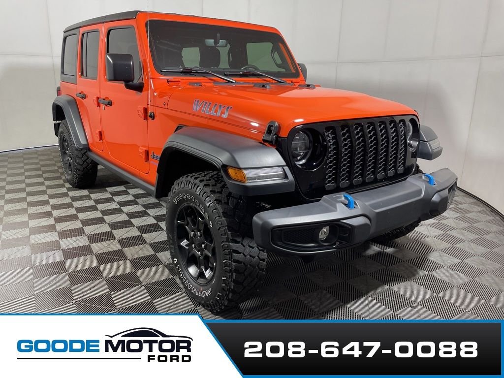 Used 2023 Jeep Wrangler 4xe Willys 4XE with VIN 1C4JJXN67PW686343 for sale in Burley, ID