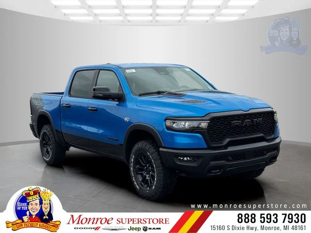 New 2026 Hydro Blue Pearl-Coat Exterior Paint RAM REBEL image 1