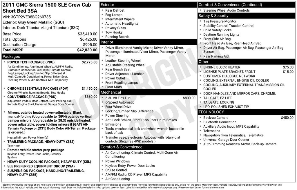 Used 2011 Gray GMC SLE image 2