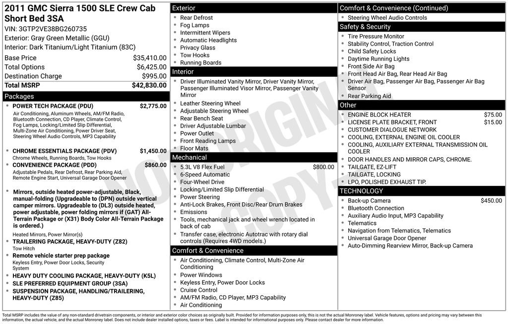 Used 2011 Gray GMC SLE image 2