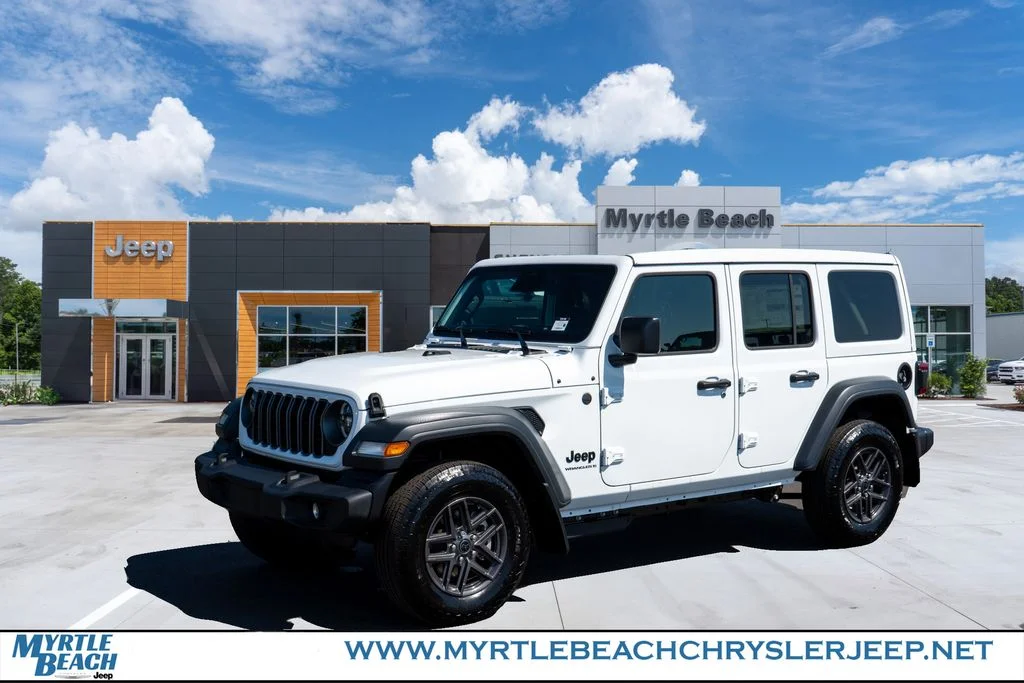 New 2026 Bright White Clear-Coat Exterior Paint Jeep Sport S image 1