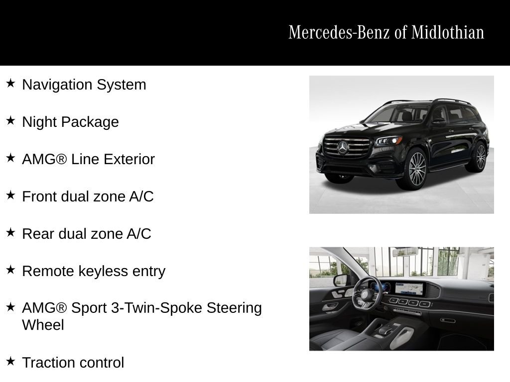 New 2026 Obsidian Black Metallic Mercedes-Benz GLS 450 image 6