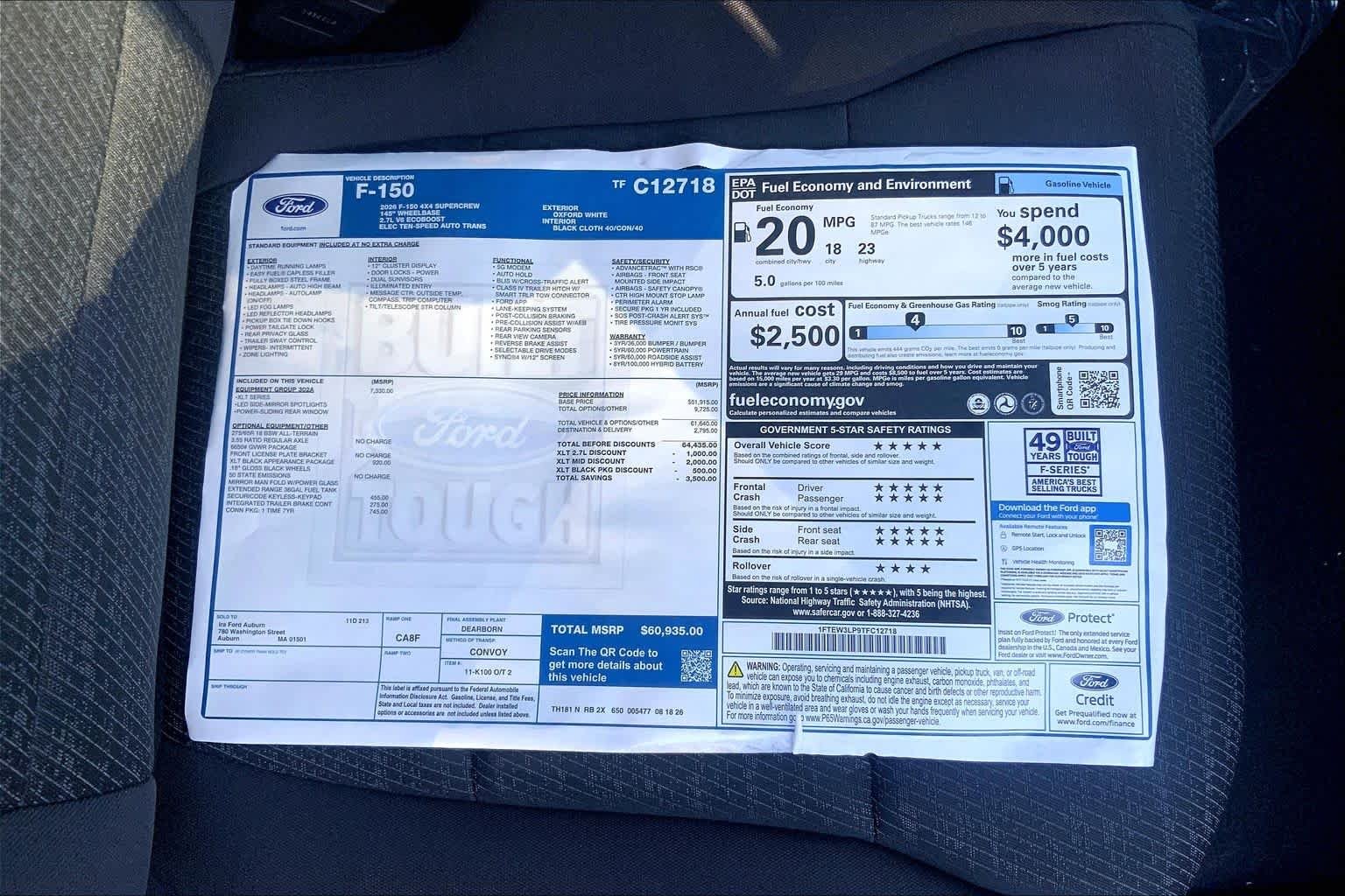 New 2026 Oxford White Ford XLT image 18