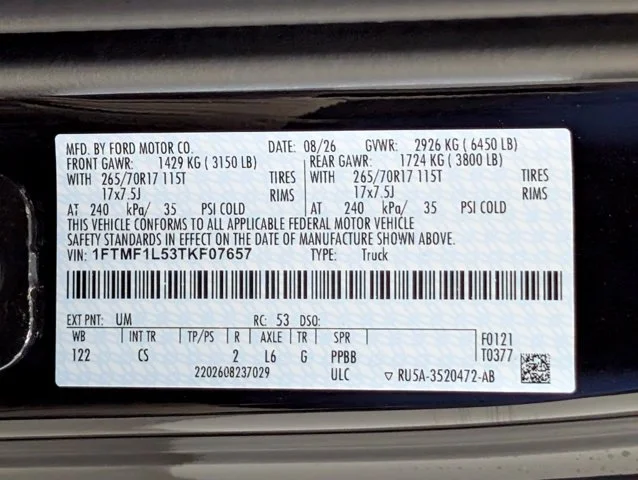 New 2026 Agate Black Metallic Ford XL image 51