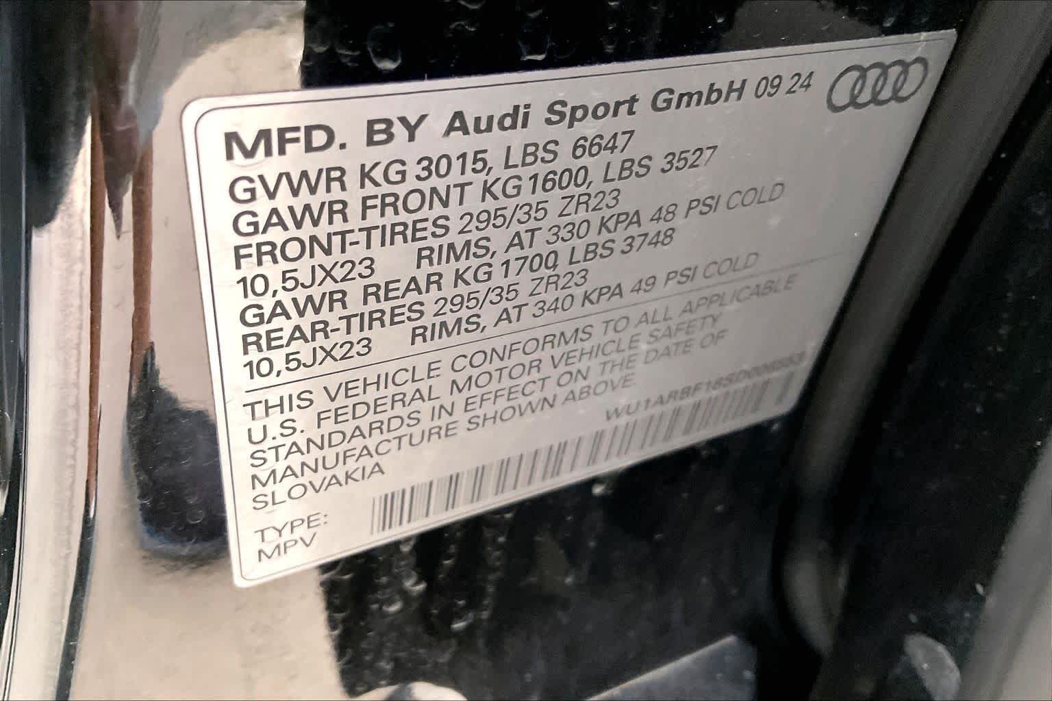 Used 2025 Mythos Black Metallic Audi performance image 33