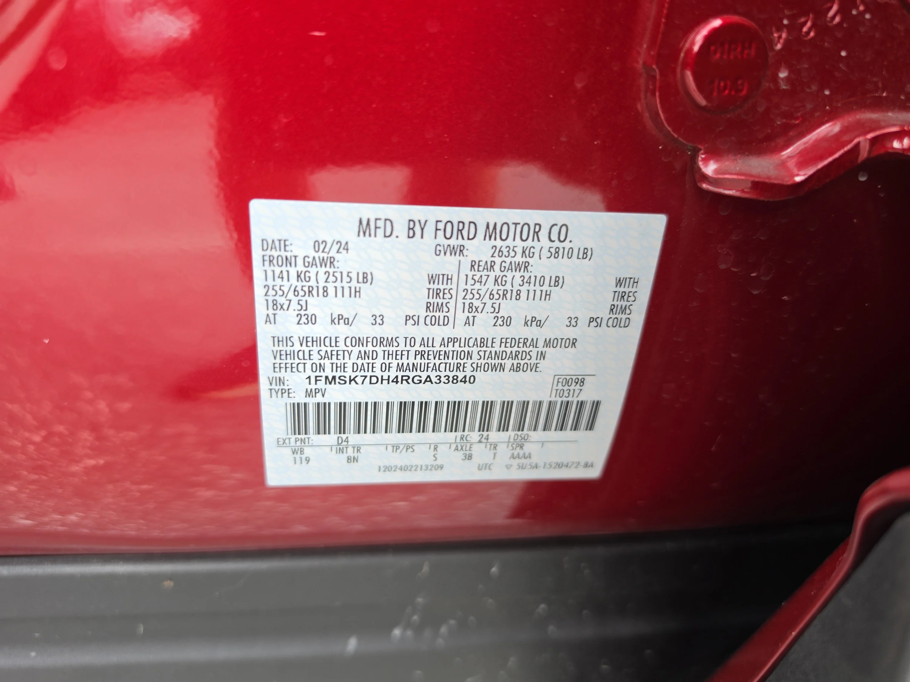 Used 2024 Rapid Red Metallic Tinted Clearcoat Ford XLT image 42
