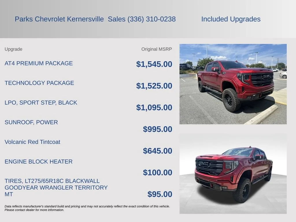 Used 2025 Volcanic Red Tintcoat GMC AT4 image 4