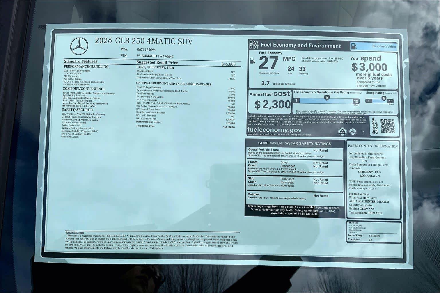 New 2026 Night Black Mercedes-Benz GLB 250 image 26