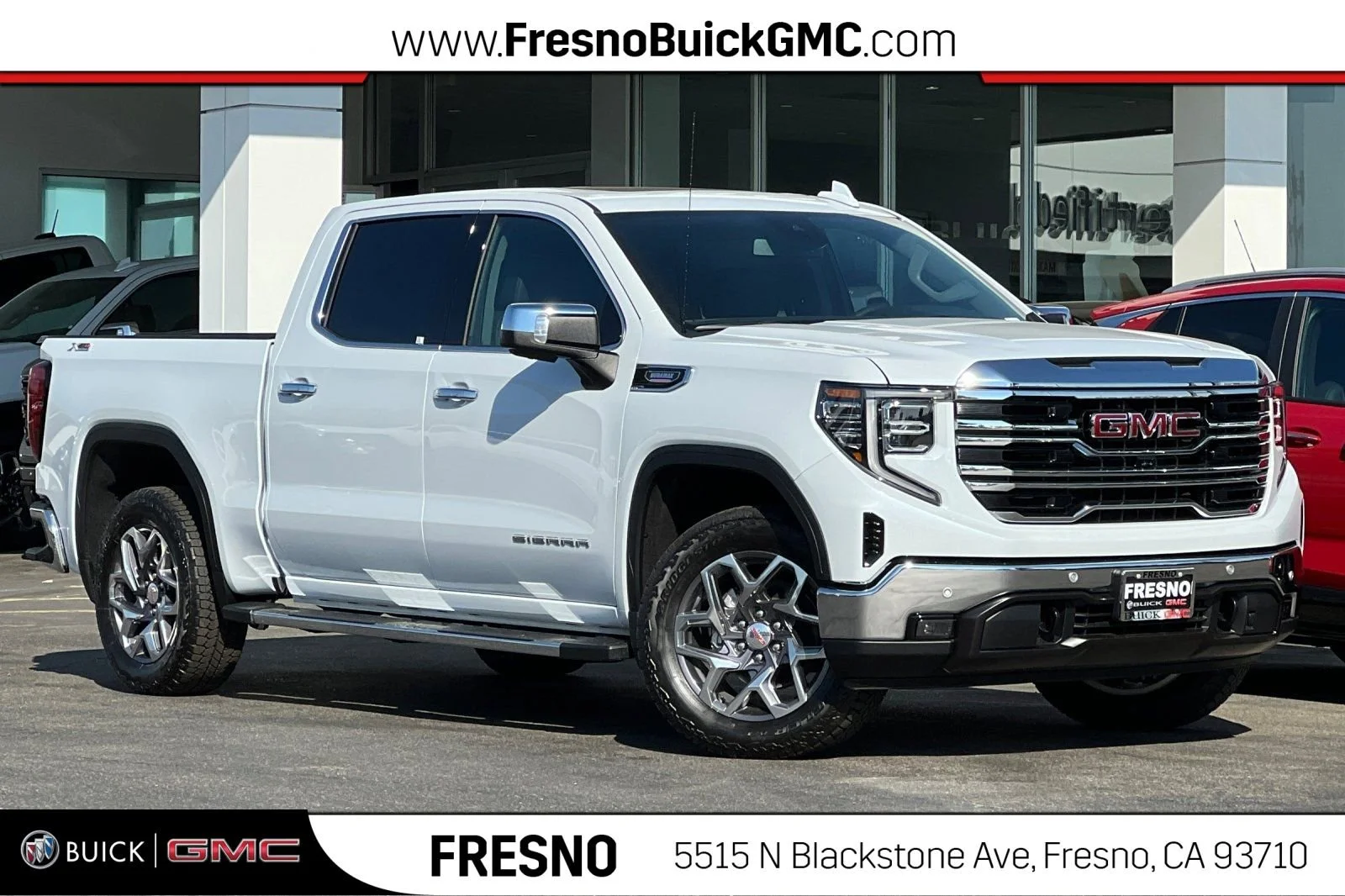 New 2026 Glacier White Tricoat GMC SLT image 1