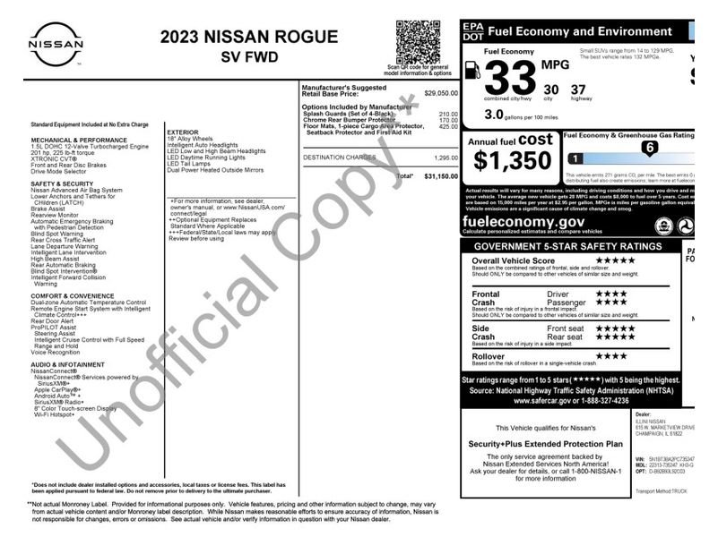 Certified Used 2023 SUPER BLACK Nissan SV image 4