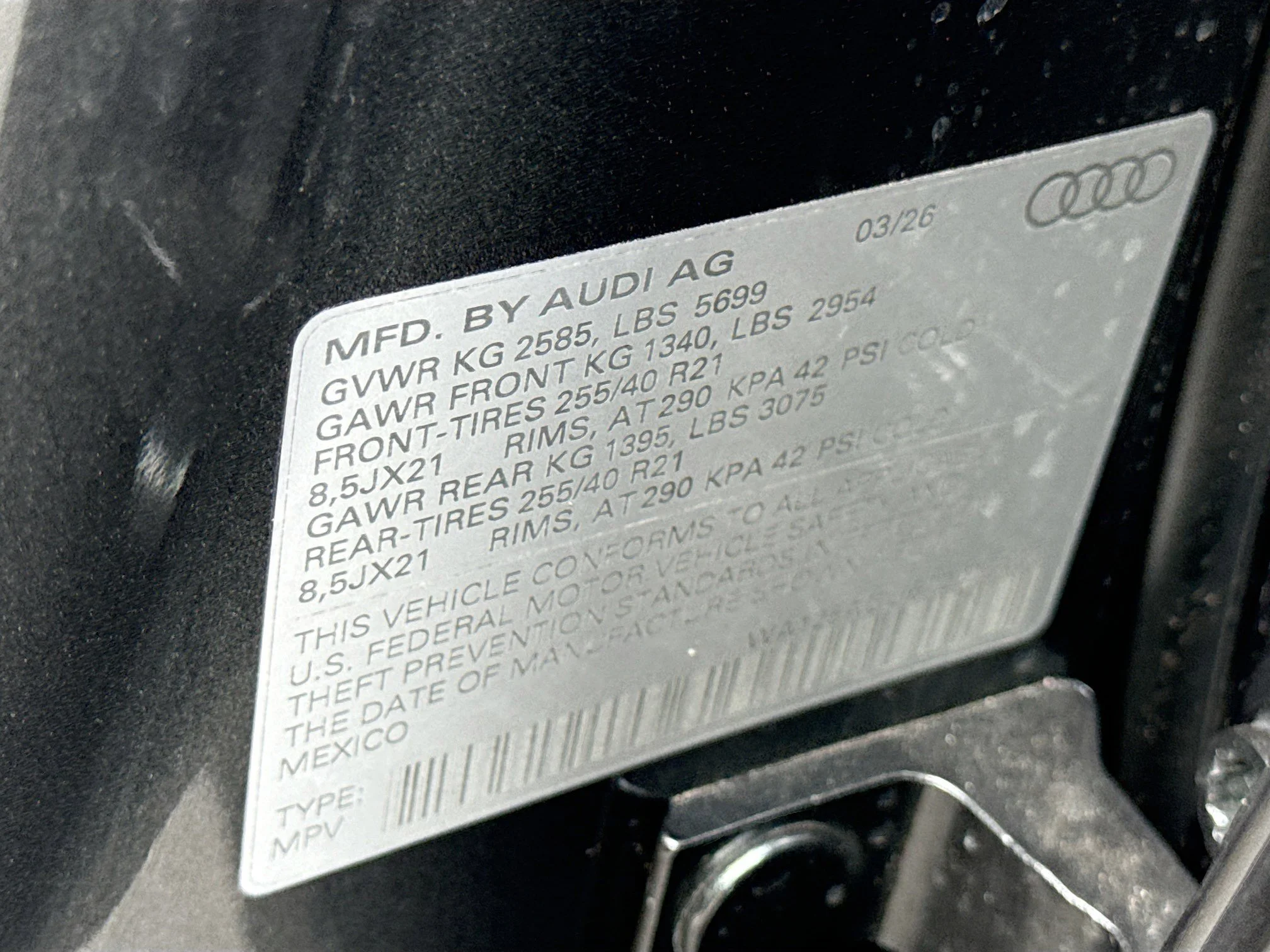 New 2026 Daytona Gray Metallic Audi Premium Plus image 41