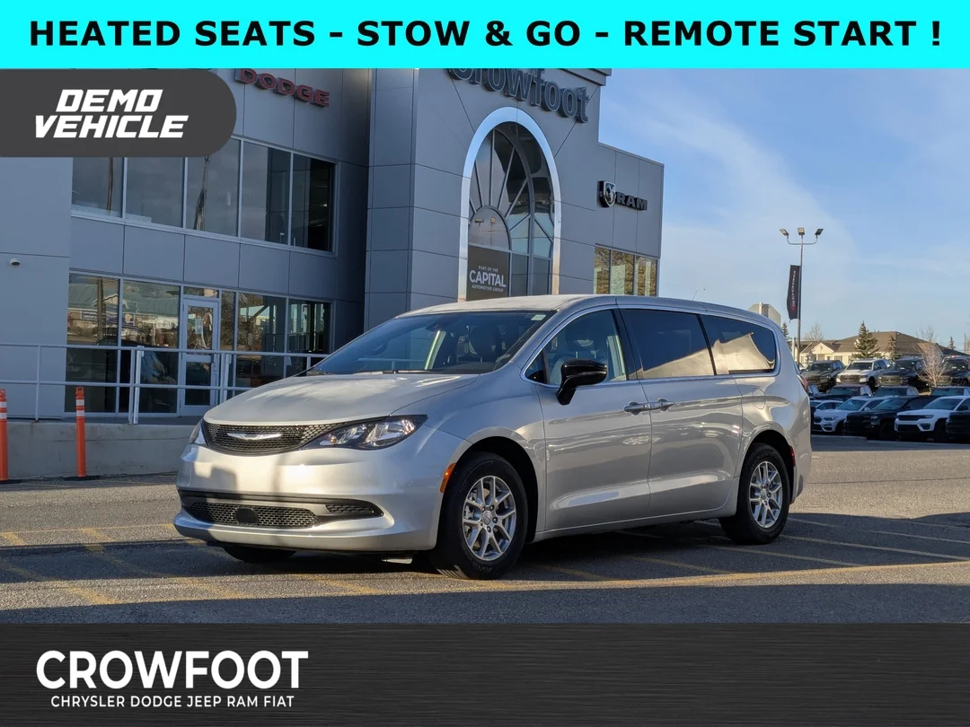 New 2026 Silver Chrysler SXT - - FWD - Stow n Go Seats - Power Sliding Doors - 10.1 Touchscreen - Heated Seats & More! image 1