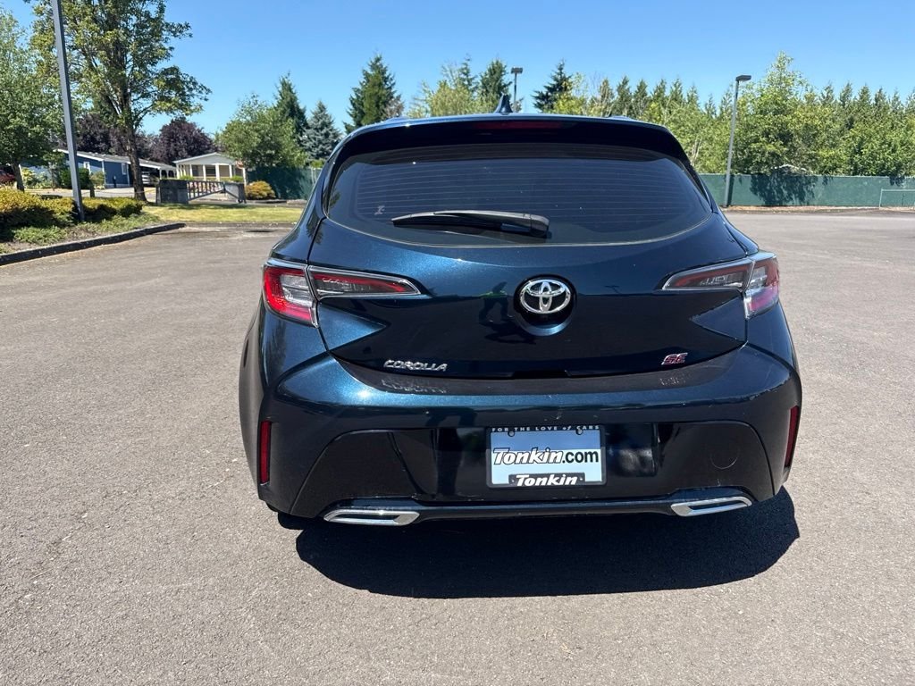 Used 2021 Galactic Aqua Mica Toyota SE image 5