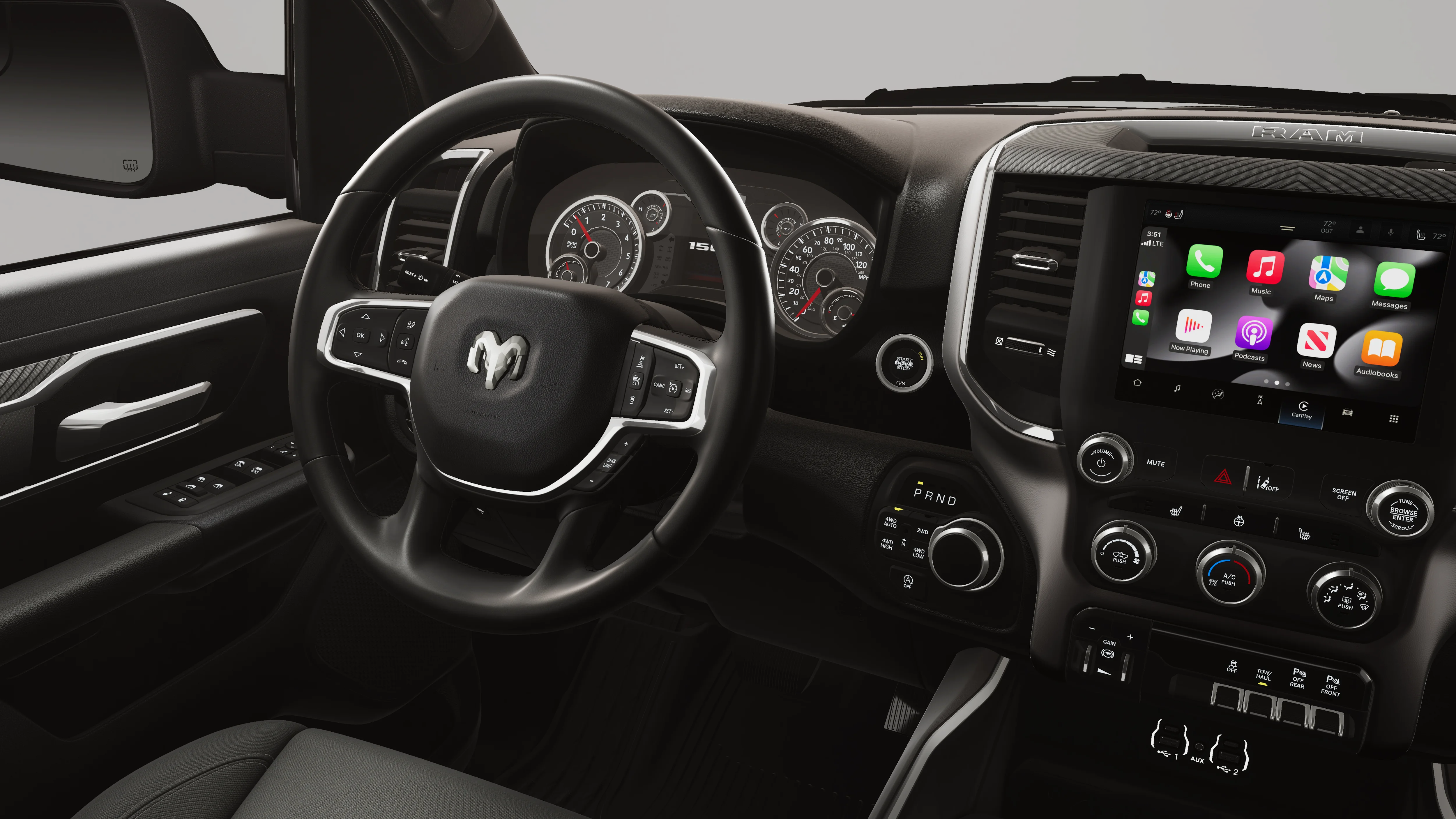 New 2026 Diamond Black Crystal Pearl-Coat Exterior Paint RAM Big Horn/Lone Star image 9
