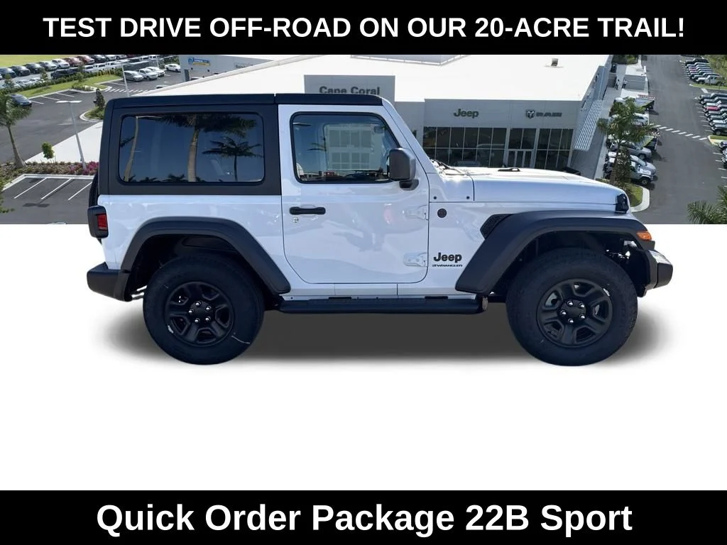 New 2026 Bright White Clear-Coat Exterior Paint Jeep Sport image 3