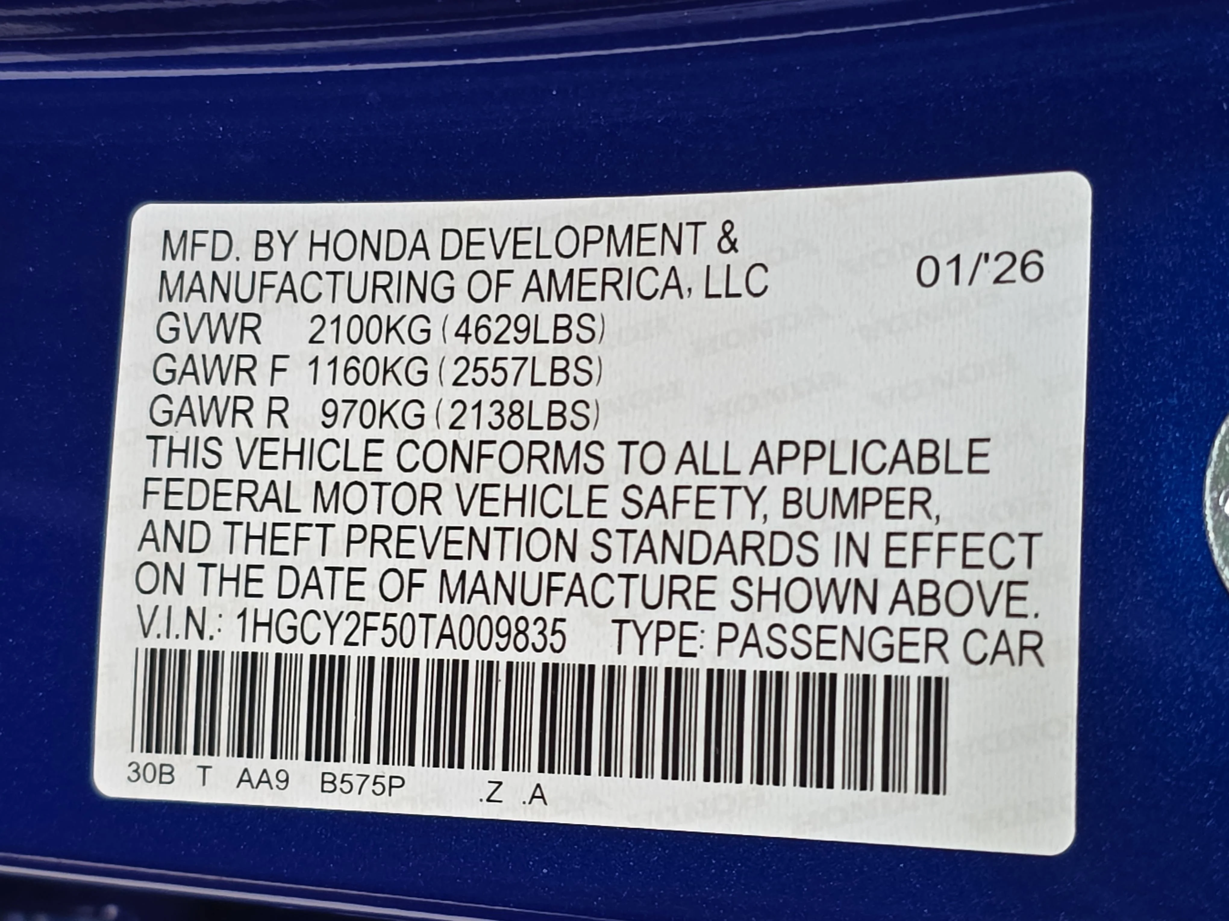 New 2026 Still Night Pearl Honda Sport image 33