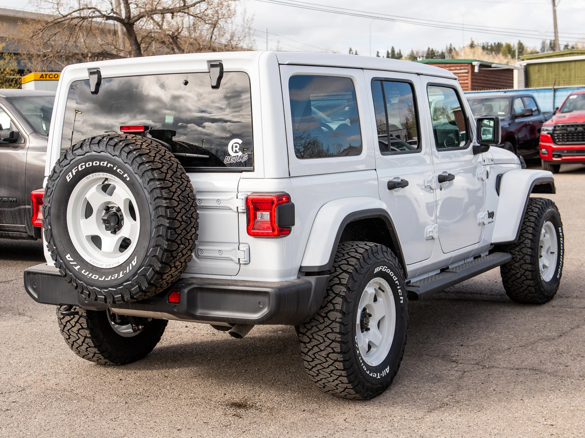 New 2026 White Jeep Sahara*, Black Rhino Wheels, 33 Inch Tires image 6