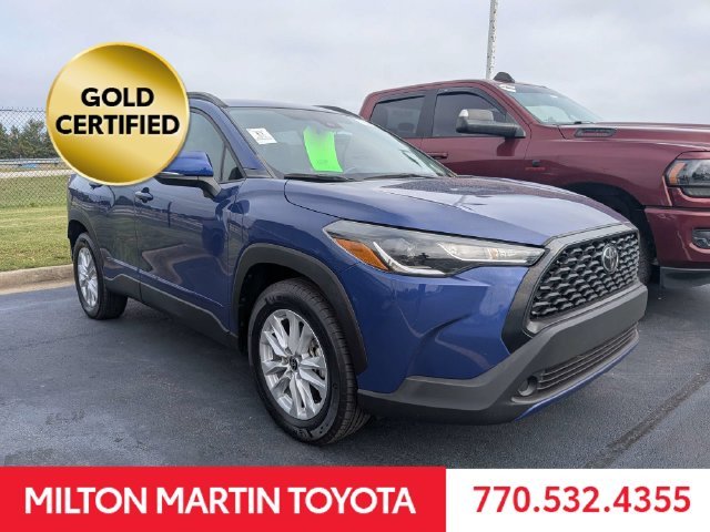 Certified Used 2022 Blue Toyota LE image 3