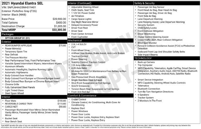 Used 2021 Gray Hyundai SEL image 9