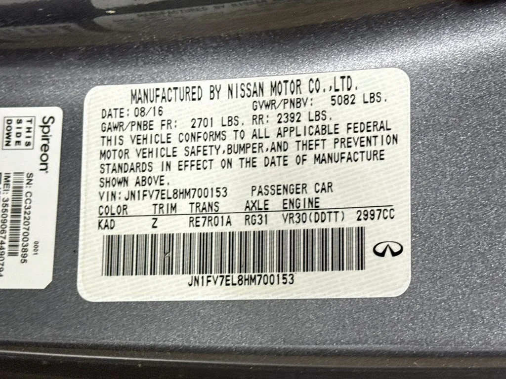 Used 2017 Gray INFINITI Red Sport 400 image 38