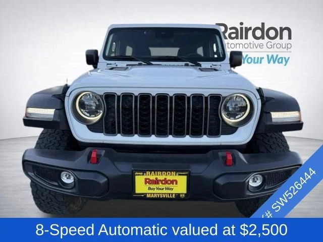 Used 2025 Bright White Clearcoat Jeep Rubicon image 2