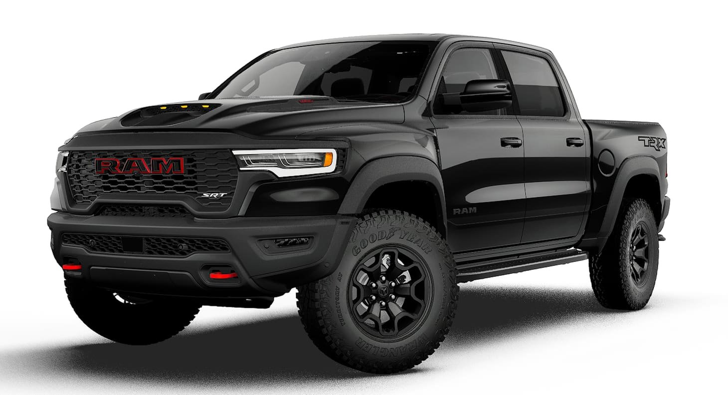 New 2027 Diamond Black Crystal Pearl-Coat Exterior Paint RAM TRX image 13