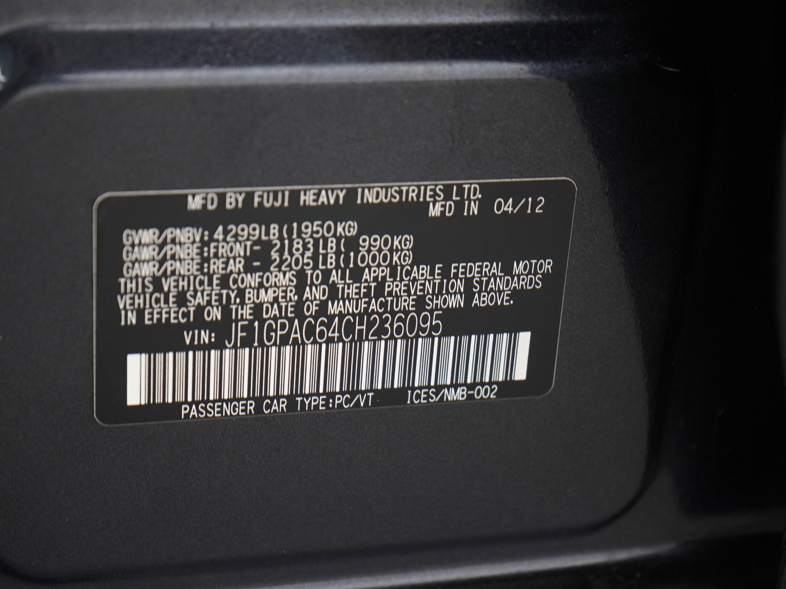 Used 2012 Dark Gray Metallic Subaru 2.0i Premium image 25