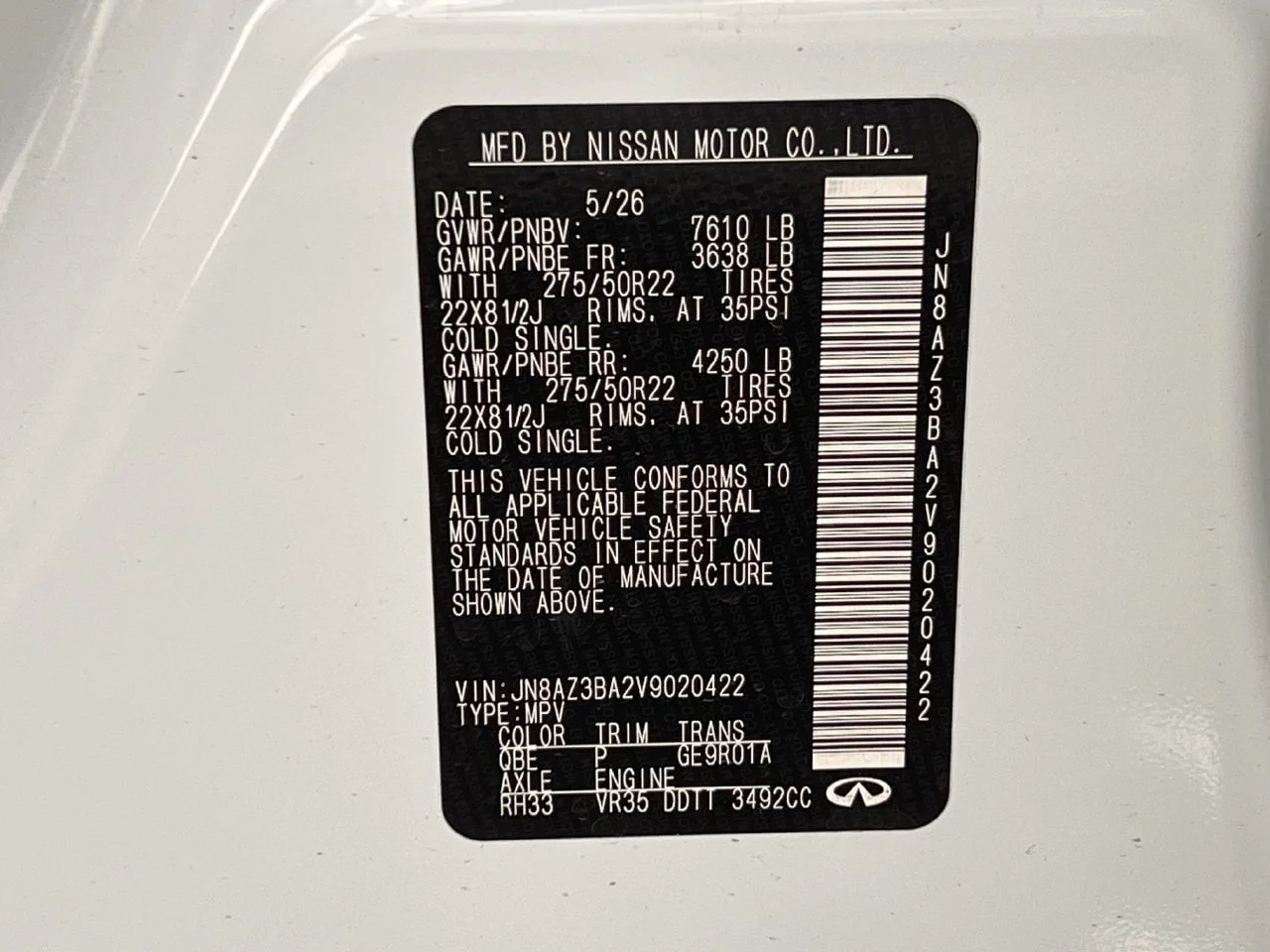 New 2027 RADIANT WHITE INFINITI Luxe 2WD image 29